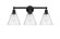 Edison Three Light Bath Vanity in Matte Black (405|616-3W-BK-GBC-84)