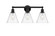 Edison Three Light Bath Vanity in Matte Black (405|616-3W-BK-GBC-82)