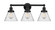 Edison Three Light Bath Vanity in Matte Black (405|616-3W-BK-G44)