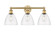 Edison Three Light Bath Vanity in Brushed Brass (405|616-3W-BB-GBD-752)