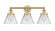 Edison Three Light Bath Vanity in Brushed Brass (405|616-3W-BB-G42)