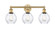 Edison Three Light Bath Vanity in Brushed Brass (405|616-3W-BB-G362)