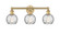 Edison Three Light Bath Vanity in Brushed Brass (405|616-3W-BB-G1215-6)