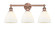 Edison Three Light Bath Vanity in Antique Copper (405|616-3W-AC-GBD-751)