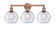Edison Three Light Bath Vanity in Antique Copper (405|616-3W-AC-G124-8)