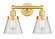 Edison Two Light Bath Vanity in Satin Gold (405|616-2W-SG-G64)