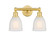 Edison Two Light Bath Vanity in Satin Gold (405|616-2W-SG-G441)