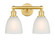 Edison Two Light Bath Vanity in Satin Gold (405|616-2W-SG-G381)