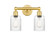 Edison Two Light Bath Vanity in Satin Gold (405|616-2W-SG-G342)