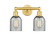 Edison Two Light Bath Vanity in Satin Gold (405|616-2W-SG-G257)