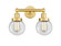 Edison Two Light Bath Vanity in Satin Gold (405|616-2W-SG-G202-6)