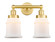Edison Two Light Bath Vanity in Satin Gold (405|616-2W-SG-G181)