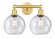 Edison Two Light Bath Vanity in Satin Gold (405|616-2W-SG-G124-8)