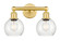 Edison Two Light Bath Vanity in Satin Gold (405|616-2W-SG-G124-6)