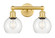 Edison Two Light Bath Vanity in Satin Gold (405|616-2W-SG-G122-6)