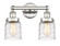 Edison Two Light Bath Vanity in Polished Nickel (405|616-2W-PN-G513)
