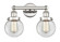 Edison Two Light Bath Vanity in Polished Nickel (405|616-2W-PN-G202-6)