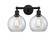 Edison Two Light Bath Vanity in Matte Black (405|616-2W-BK-G122-8)