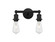 Edison Two Light Bath Vanity in Matte Black (405|616-2W-BK)