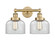 Edison Two Light Bath Vanity in Brushed Brass (405|616-2W-BB-G72)