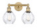 Edison Two Light Bath Vanity in Brushed Brass (405|616-2W-BB-G362)