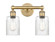 Edison Two Light Bath Vanity in Brushed Brass (405|616-2W-BB-G342)