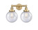 Edison Two Light Bath Vanity in Brushed Brass (405|616-2W-BB-G204-8)