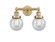 Edison Two Light Bath Vanity in Brushed Brass (405|616-2W-BB-G204-6)