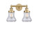 Edison Two Light Bath Vanity in Brushed Brass (405|616-2W-BB-G192)