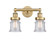 Edison Two Light Bath Vanity in Brushed Brass (405|616-2W-BB-G184S)