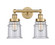 Edison Two Light Bath Vanity in Brushed Brass (405|616-2W-BB-G184)