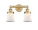Edison Two Light Bath Vanity in Brushed Brass (405|616-2W-BB-G181S)