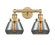Edison Two Light Bath Vanity in Brushed Brass (405|616-2W-BB-G173)