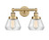 Edison Two Light Bath Vanity in Brushed Brass (405|616-2W-BB-G172)