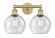 Edison Two Light Bath Vanity in Brushed Brass (405|616-2W-BB-G124-8)