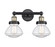 Edison Two Light Bath Vanity in Black Antique Brass (405|616-2W-BAB-G322)