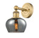 Edison One Light Wall Sconce in Brushed Brass (405|616-1W-BB-G93)