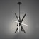 Parallax LED Chandelier in Black (34|PD-73128-BK)
