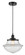 Edison One Light Pendant in Matte Black (405|616-1PH-BK-G542)
