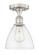 Edison One Light Semi-Flush Mount in Brushed Satin Nickel (405|616-1F-SN-GBD-752) Edison One Light Semi-Flush Mount in Brushed Satin Nickel (405|616-1F-SN-GBD-752)