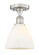 Edison One Light Semi-Flush Mount in Brushed Satin Nickel (405|616-1F-SN-GBD-751)