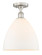 Edison One Light Semi-Flush Mount in Brushed Satin Nickel (405|616-1F-SN-GBD-121)