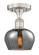 Edison One Light Semi-Flush Mount in Brushed Satin Nickel (405|616-1F-SN-G93)