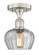 Edison One Light Semi-Flush Mount in Brushed Satin Nickel (405|616-1F-SN-G92)