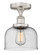 Edison One Light Semi-Flush Mount in Brushed Satin Nickel (405|616-1F-SN-G74)
