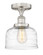 Edison One Light Semi-Flush Mount in Brushed Satin Nickel (405|616-1F-SN-G713)