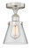 Edison One Light Semi-Flush Mount in Brushed Satin Nickel (405|616-1F-SN-G62)