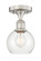 Edison One Light Semi-Flush Mount in Brushed Satin Nickel (405|616-1F-SN-G122-6)