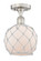 Edison One Light Semi-Flush Mount in Brushed Satin Nickel (405|616-1F-SN-G121-8RW)