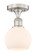 Edison One Light Semi-Flush Mount in Brushed Satin Nickel (405|616-1F-SN-G121-6)